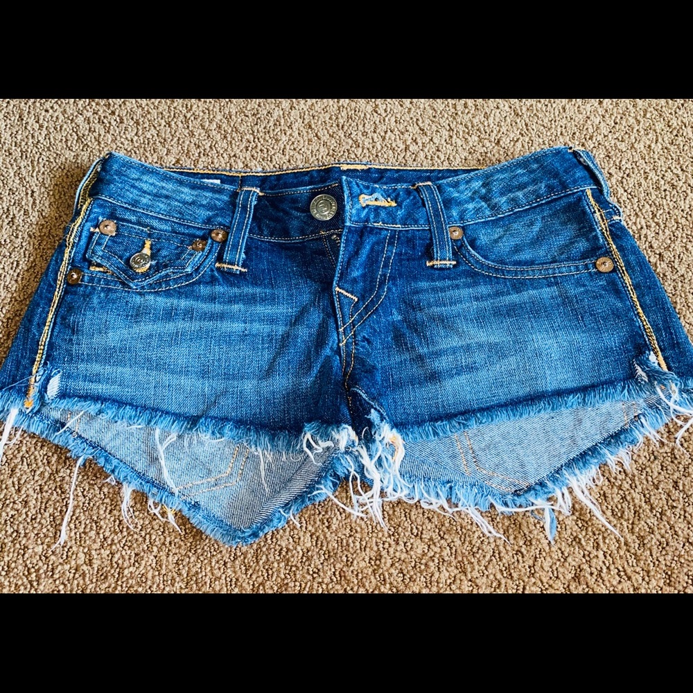 True Religion Low Rise Jean Shorts
